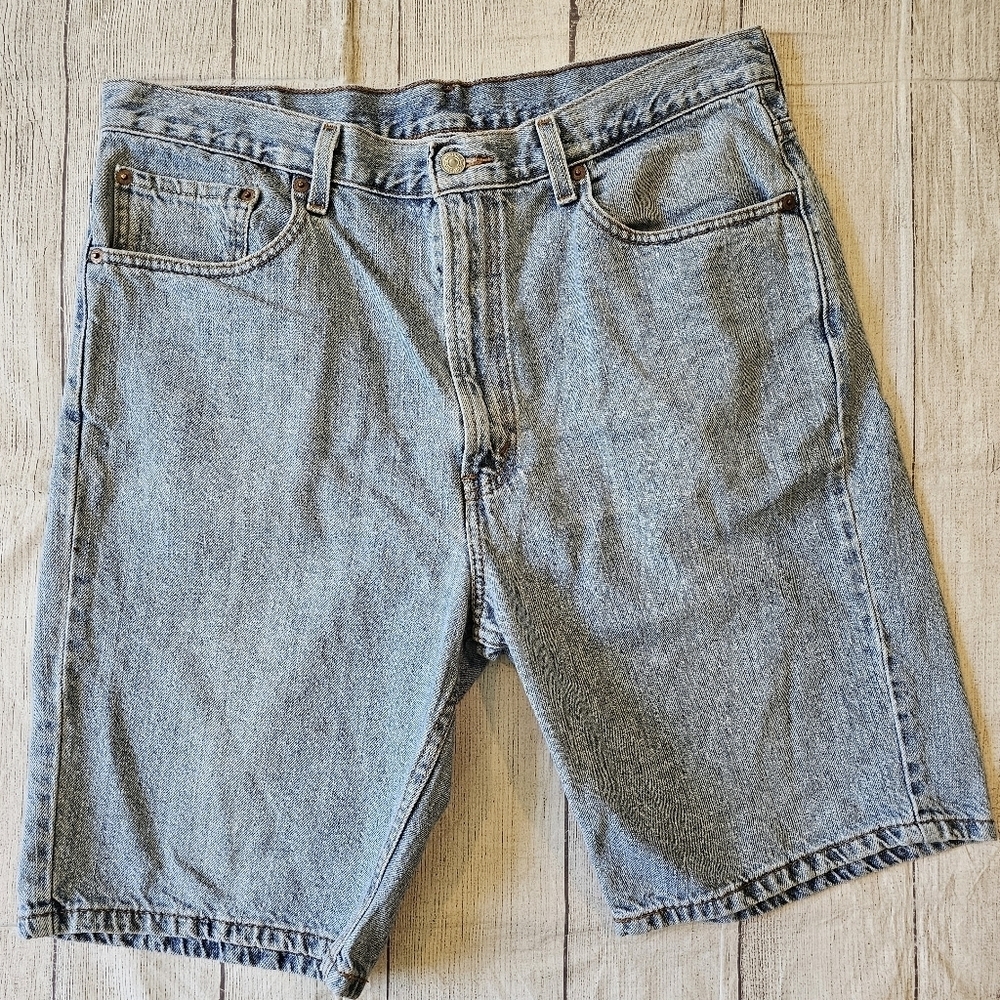 Levi's 505 Men's Size 36 Jean Shorts 10 Inch Blue Denim Dad Style Regular Fit